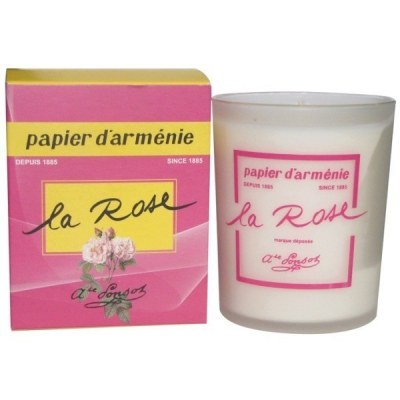 Bougie parfumée - Papier d' Arménie à la Rose