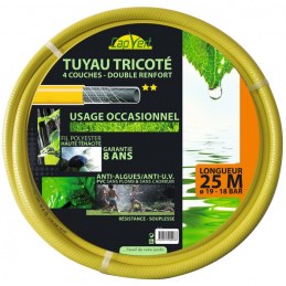 Tuyau tricoté - 4 Couches - Double renfort - 25 M x 19 mm - CAP VERT