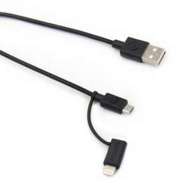 Câble 2 en 1 USB 3.0 - IOS et micro-USB - 1 M - WATT&CO
