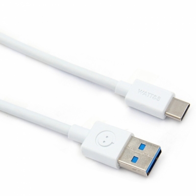 Câble universel Type-C vers USB 3.0 - Blanc - 1 M - WATT&CO