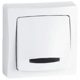 Poussoir lumineux (voyant fourni) Appareillage Saillie - Blanc - 6 A - LEGRAND