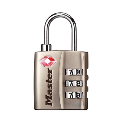 Cadenas à 3 chiffres - nickel - 30 mm - certifié TSA - MASTER LOCK