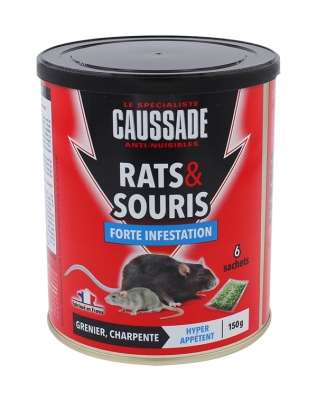 Rats et souris - Forte infestation - Céréales - 150 Grs - CAUSSADE