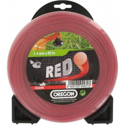 Fil rond pour débrousailleuse - Nylon - RED - 2.4 mm x 83 M - OREGON