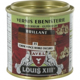 Vernis ébénisterie - Brillant - Chêne foncé - 125 ml - AVEL