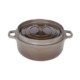 Cocotte ronde en fonte - D: 28 cm - taupe de INVICTA