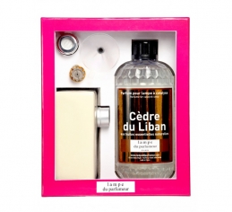 Coffret Brique blanche & Recharge - Cèdre du liban - LAMPE DU PARFUMEUR