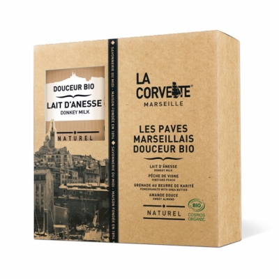 Coffret Pavés Marseillais Douceur Bio - 4 parfums - LA CORVETTE