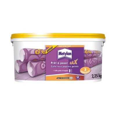 Colle pour papiers peints - Prêt à poser - 2.25 Kg - METYLAN