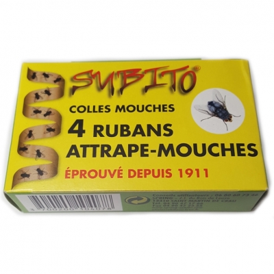 4 rubans attrape-mouches - Colles mouches - SUBITO