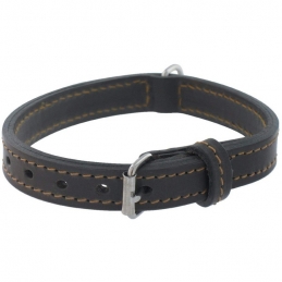 Collier en cuir double - Pour chien - Marron - 35 cm - ZOLUX