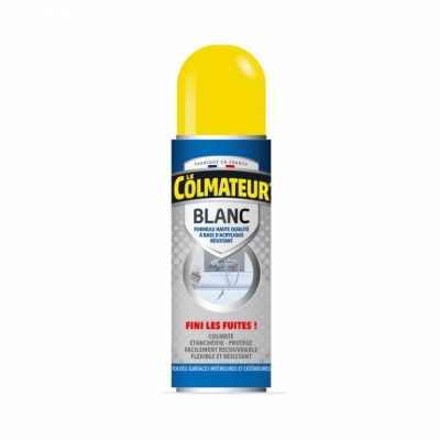 Spray d'étancheité - Fissures et failles - Blanc - 400 ml - LE COLMATEUR