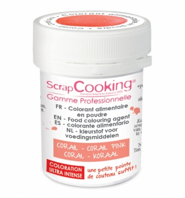 Colorant alimentaire en poudre corail - SCRAPCOOKING