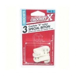 Crochet béton nylon - n°2 - lot de 4 de CROCHET X