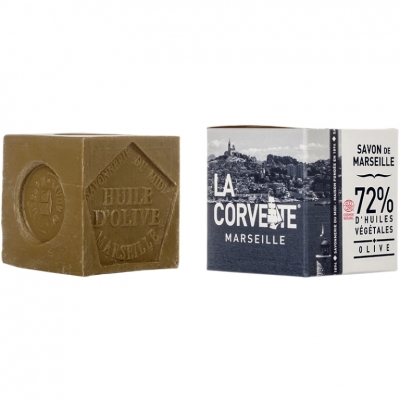 Cube de Savon de Marseille - Olive - 200 Grs - LA CORVETTE