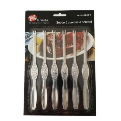 Lot de 6 curettes à homard - 17.6 cm - PRADEL