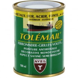 Peinture haute résistance - Ferronerie - Blanc - 100 ml - TOLEMAIL