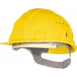 Casque de chantier avec coiffe - Jaune - OUTIBAT