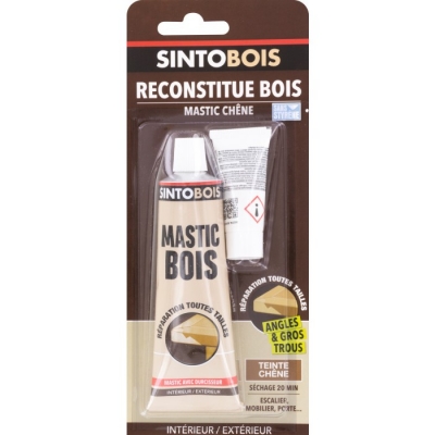 Reconstitue bois pour parties manquantes (angles, gros trous) - Teinte Chêne - 80 Grs - SINTO