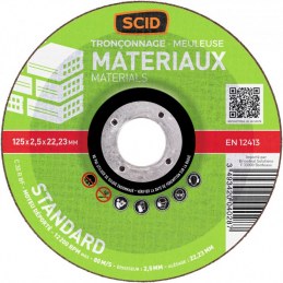 Disque à tronçonner - Usage Standard - 125 x 2.5 mm - SCID