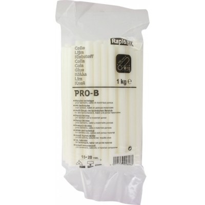 Colle blanche PRO-B pour pistolet RAPID - Diamètre 12 mm - 1 Kg