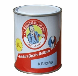 Peinture Glycéro - Bois / Métal - Brillante - Bleu Océan - 0.5 L - ONIP