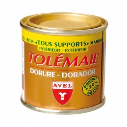 Peinture de décoration - Tolemail Dorure - Or pâle - 50 ml - AVEL