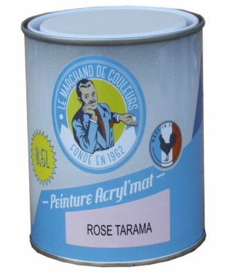 Peinture acrylique - Murs et plafonds - Mat - Rose Tarama - 0.5 L - ONIP