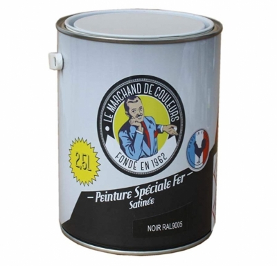 Peinture Spécial Fer - Satinée - Noir - 2.5 L - ONIP