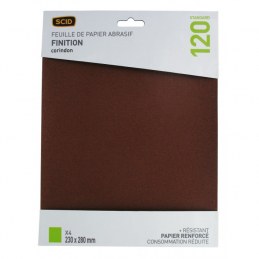 Papier Corindon 230 x 280 mm - Grain 120 - Lot de 4 - SCID