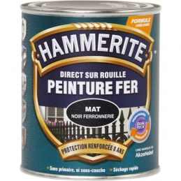 Peinture fer - Noir mat - 750 ml - HAMMERITE