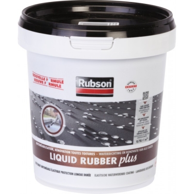 Imperméabilisant toitures - STOP fuite - Liquid Rubber - Noir - 750 ml - RUBSON