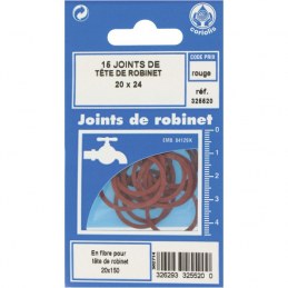 Joint en fibre pour tête de robinet - Ø21 x 24 mm - Lot de 15 - GRIPP