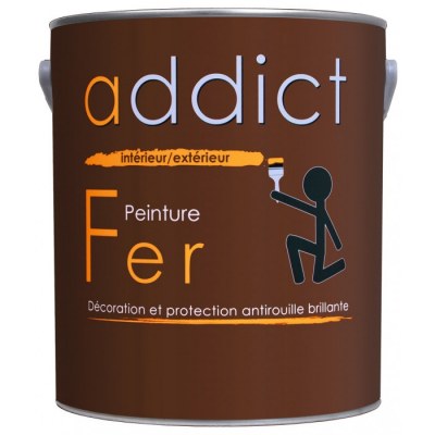 Peinture Fer - Laqué - Noir Mat - 2.5 L - ADDICT