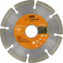 Disque diamant - Couronne segmentée - 115 mm - SCID