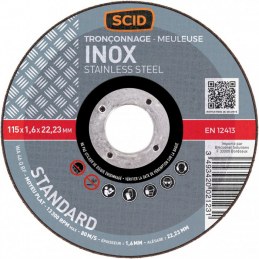 Disque à tronçonner l'Inox - 115 x 1.6 mm - SCID