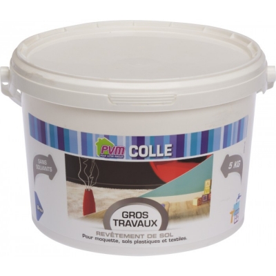 Colle pour revêtements de sol - Gros travaux - 5 Kg - PVM