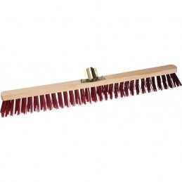 Brosse de balai industriel droit - 60 cm - Fibre rouge - BROSSERIE MARCHAND