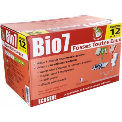 Entretien fosse toutes eaux - 24 doses - Bio 7 - ECOGENE