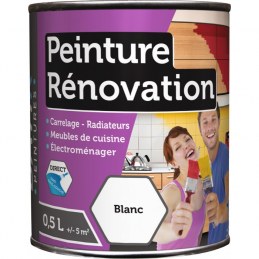 Peinture multi-surfaces - Rénovation - 0.5 L - Blanc - BATIR
