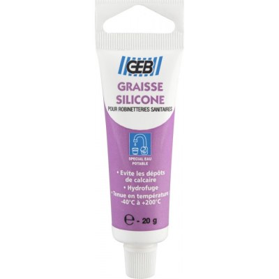 Graisse silicone - Lubrifiant robinetterie - Tube de 20 grs - GEB