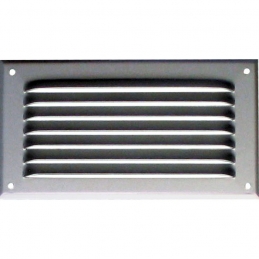 Grille de ventilation avec moustiquaire - métal - Rectangle - 190 x 100 mm - Aluminium - DMO