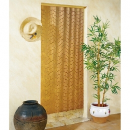 Rideau de porte en Bambou - Peint à la main - Garrigue - 90 x 200 cm - MOREL