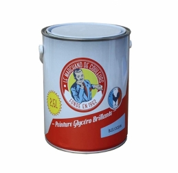 Peinture Glycéro - Bois / Métal - Brillante - Bleu Océan - 2.5 L - ONIP