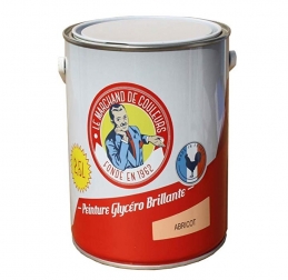 Peinture Glycéro - Bois / Métal - Brillante - Abricot - 2.5 L - ONIP