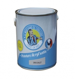 Peinture acrylique - Murs et plafonds - Satin - Gris galet - 2.5 L - ONIP