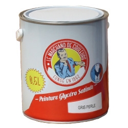 Peinture Glycéro - Bois / Métal - Satinée - Gris perle - 0.5 L - ONIP