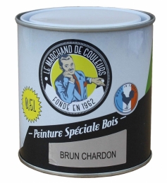 Peinture Spécial Bois - Satinée - Brun charbon - 0.5 L - ONIP