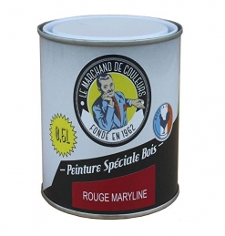 Peinture Spécial Bois - Satinée - Rouge marilyne - 0.5 L - ONIP