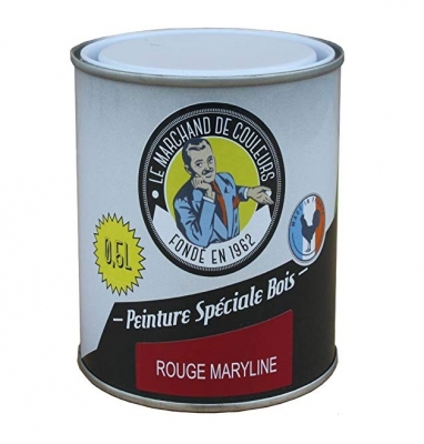 Peinture Spécial Bois - Satinée - Rouge marilyne - 0.5 L - ONIP